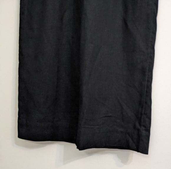 Abercrombie & Fitch Ultra High Rise Wide Leg Linen-blend Pants XS Reg Black - Picture 11 of 15